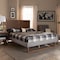 Baxton Studio Eloise Grey Upholstered and Ash Walnut Wood Full Size Platform Bed 164-9416-9419 - alternate 3
